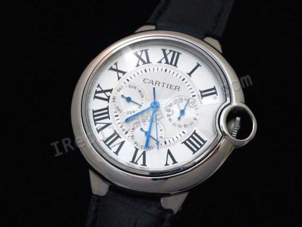 Cartier Ballon Bleu de Cartier Datograph, groß Replik Uhr - zum Schließen ins Bild klicken