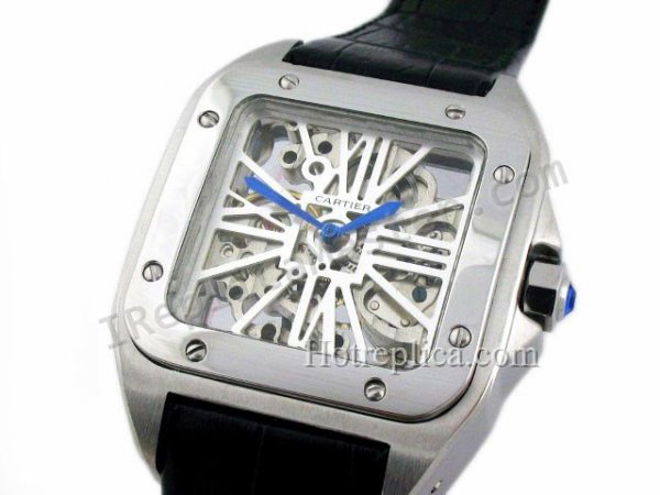 Cartier Santos 100 Squelette Replik Uhr - zum Schließen ins Bild klicken