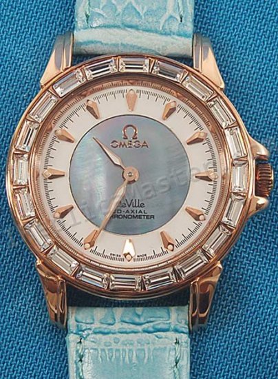 Omega De Ville Co-Axial Diamonds Replik Uhr - zum Schließen ins Bild klicken