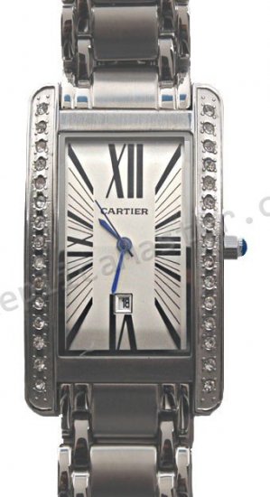 Tank Américaine Cartier Watch Diamonds Réplique Montre - Cliquez sur l'image pour la fermer