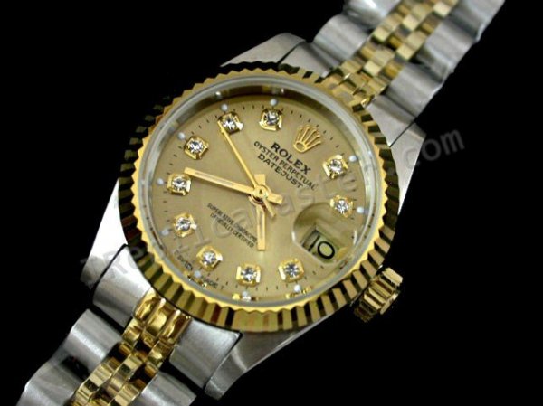 Señoras Rolex Oyster Perpetual Datejust Ciudadano Reloj Suizo Réplica - Haga click en la imagen para cerrar