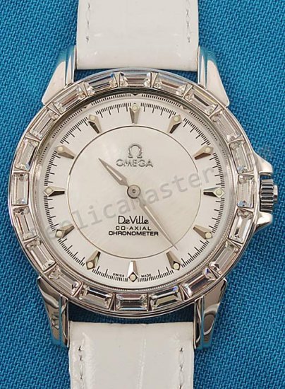 Omega De Ville Co-Axial Diamonds Replica Watch - Click Image to Close