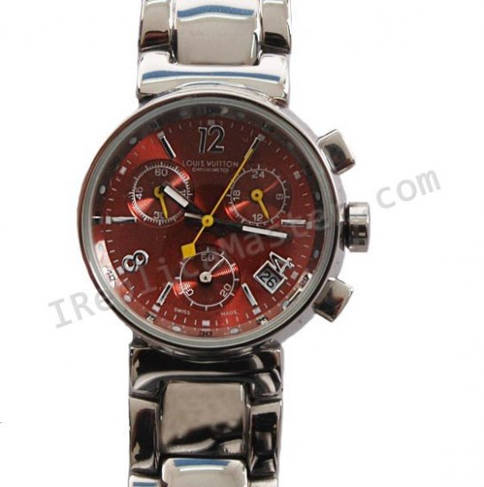 Louis Vuitton Tambour Quartz Chronograph Replica Watch - Click Image to Close