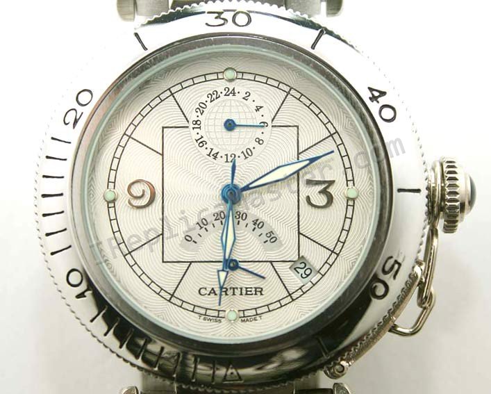 Réserve Pacha de Cartier Double Fuseau Marche Réplique Montre - Cliquez sur l'image pour la fermer