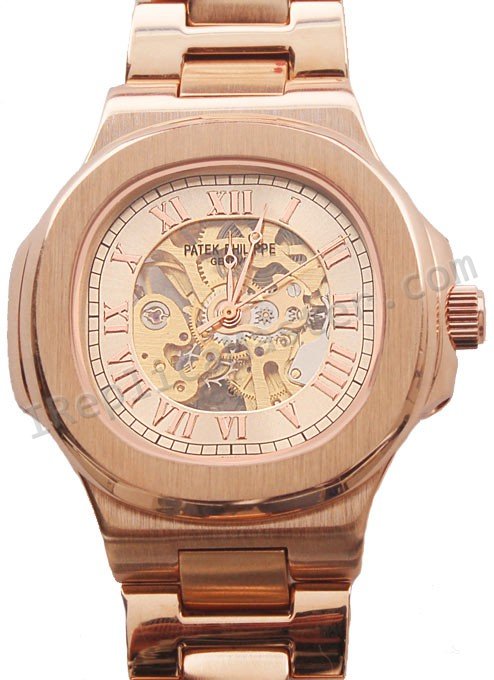 Patek Philippe Nautilus Skeleton Replica Watch - Click Image to Close