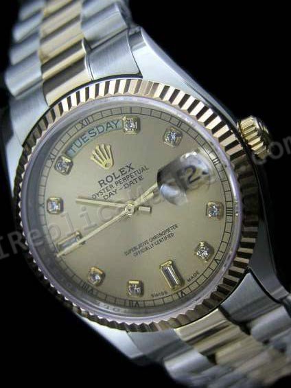 Rolex Oyster Día Perpetuo-Date Reloj Suizo Réplica - Haga click en la imagen para cerrar