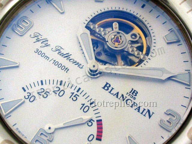 Cincuenta Blancpain Tourbillon Deporte Brazas Mira hombr Réplica Reloj - Haga click en la imagen para cerrar